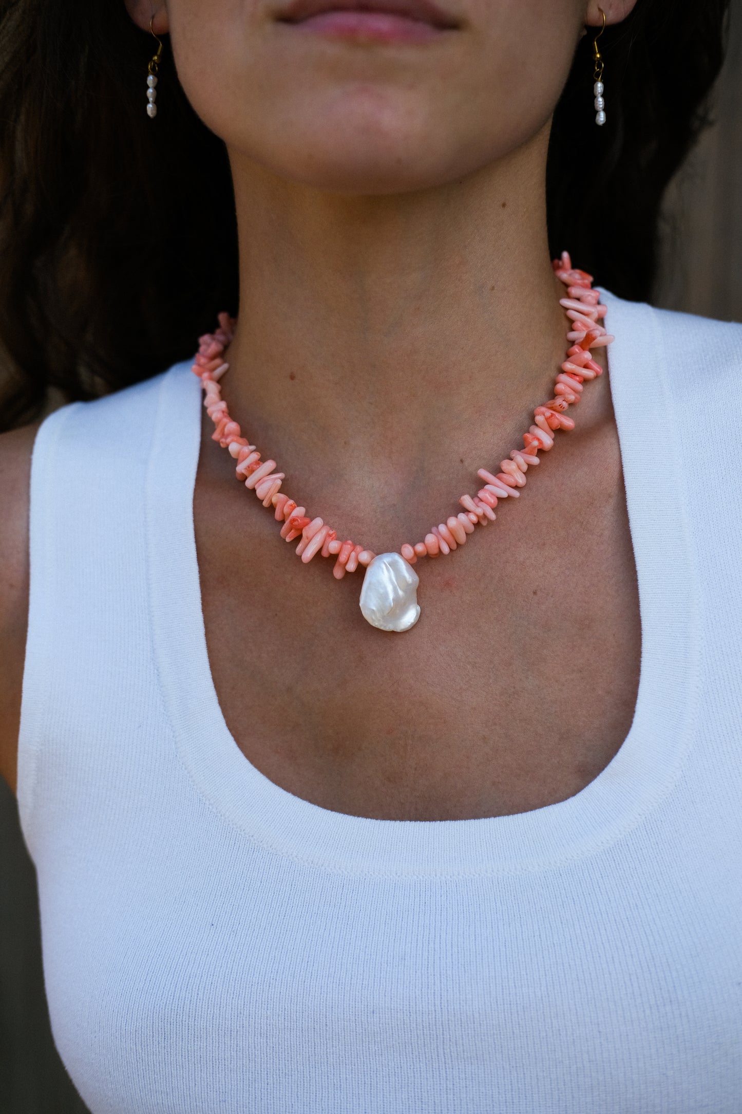 Collier - Coral Rose pâle