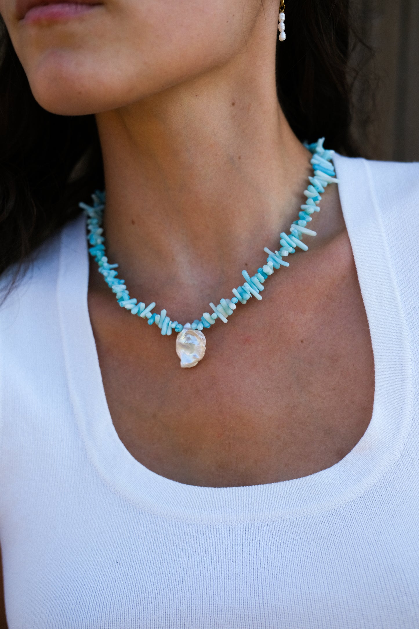 Collier - Coral Blue