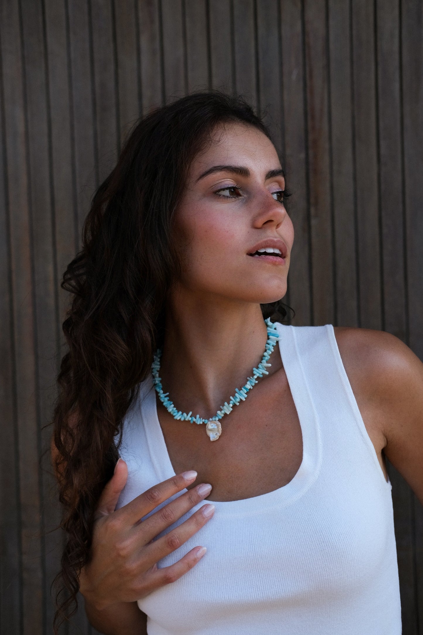 Collier - Coral Blue
