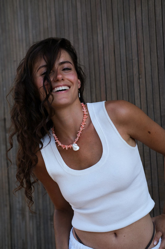 Collier - Coral Rose pâle