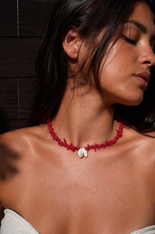 Collier - Coral Rouge intense